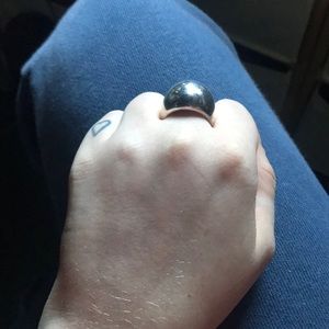 Sterling silver dome ring.